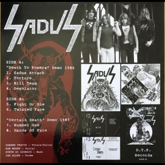 SADUS Twisted face - The Demos 1986/1987 LP BLACK [VINYL 12